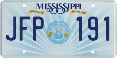 MS license plate JFP191
