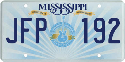 MS license plate JFP192