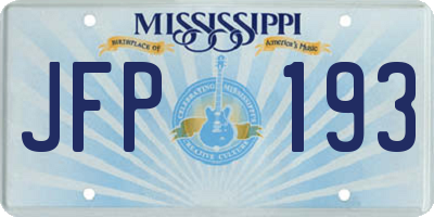 MS license plate JFP193