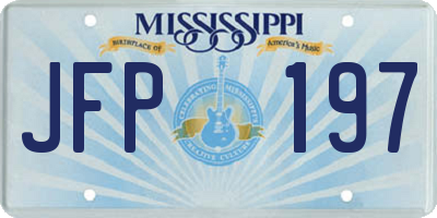 MS license plate JFP197