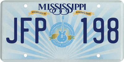MS license plate JFP198