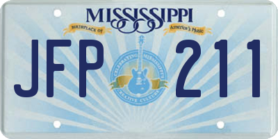 MS license plate JFP211