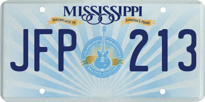 MS license plate JFP213