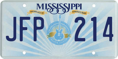 MS license plate JFP214
