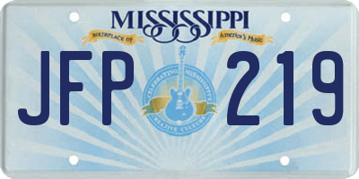 MS license plate JFP219