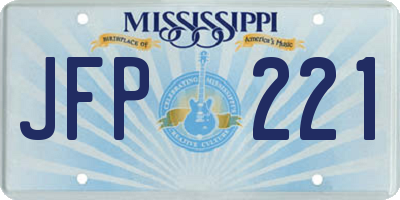 MS license plate JFP221