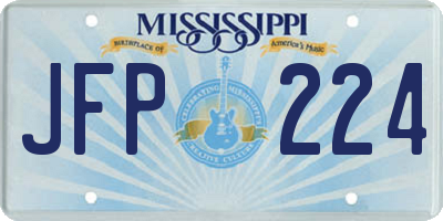 MS license plate JFP224
