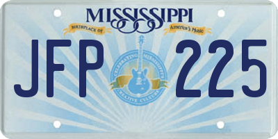 MS license plate JFP225