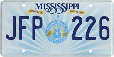 MS license plate JFP226