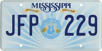 MS license plate JFP229