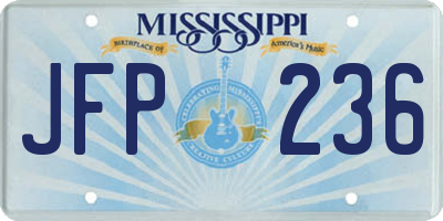 MS license plate JFP236
