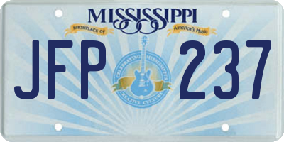 MS license plate JFP237