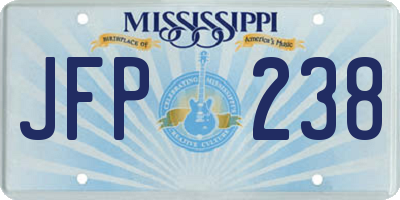 MS license plate JFP238