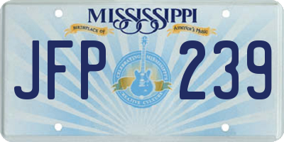 MS license plate JFP239