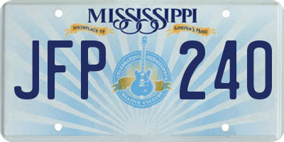 MS license plate JFP240