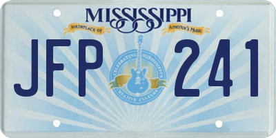 MS license plate JFP241