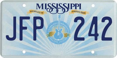 MS license plate JFP242