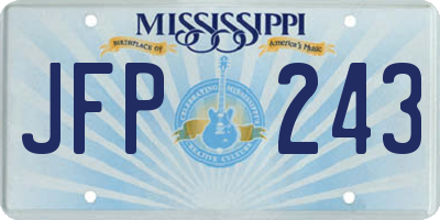 MS license plate JFP243