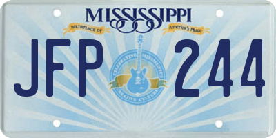 MS license plate JFP244