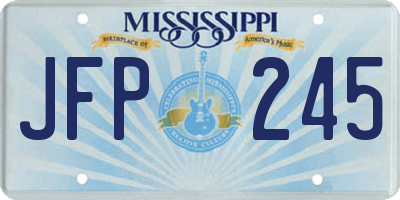 MS license plate JFP245