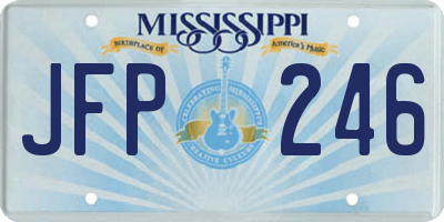 MS license plate JFP246