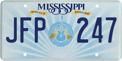 MS license plate JFP247