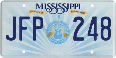 MS license plate JFP248
