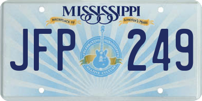 MS license plate JFP249
