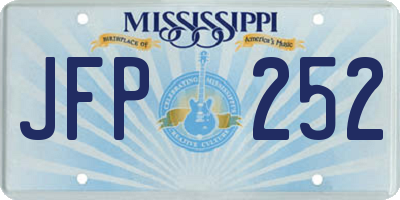 MS license plate JFP252
