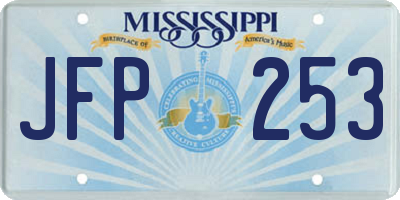 MS license plate JFP253
