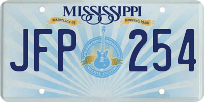 MS license plate JFP254