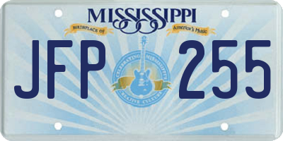 MS license plate JFP255