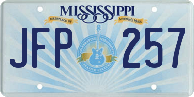 MS license plate JFP257