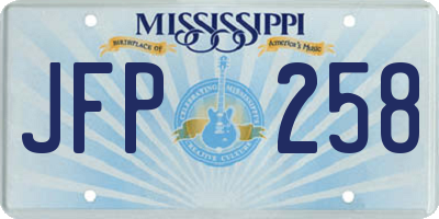 MS license plate JFP258