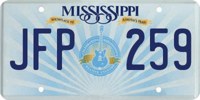 MS license plate JFP259