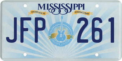 MS license plate JFP261