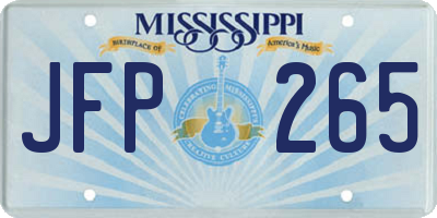 MS license plate JFP265
