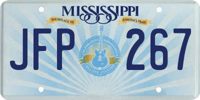 MS license plate JFP267