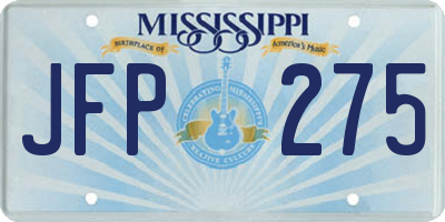 MS license plate JFP275