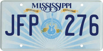 MS license plate JFP276