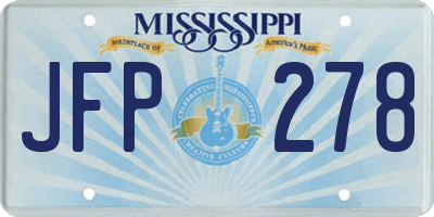 MS license plate JFP278