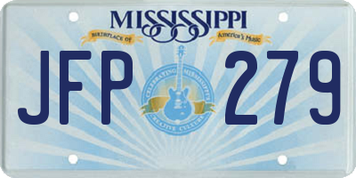 MS license plate JFP279