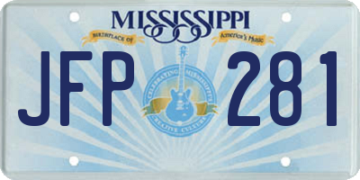 MS license plate JFP281