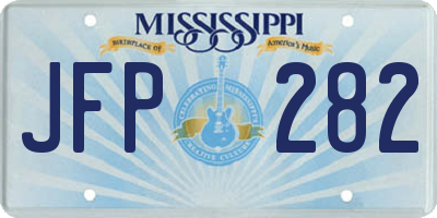 MS license plate JFP282
