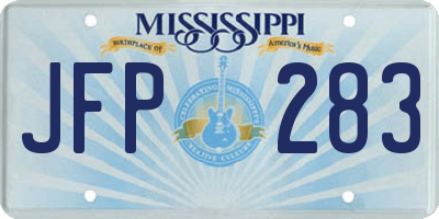 MS license plate JFP283