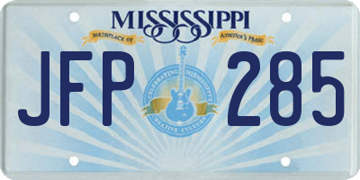 MS license plate JFP285