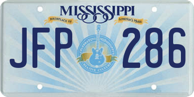 MS license plate JFP286