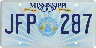 MS license plate JFP287