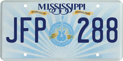 MS license plate JFP288