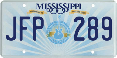 MS license plate JFP289